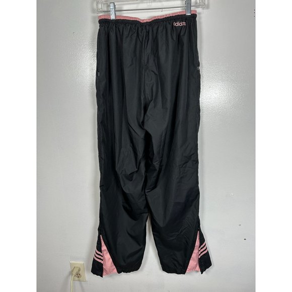 Vintage Y2K Adidas Track Pants Womens Medium Black Pink Straight Pull On Elastic - Picture 11 of 16